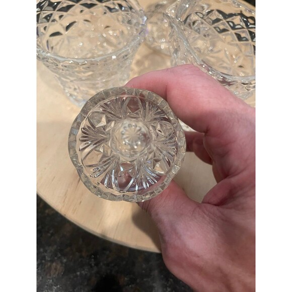 Crystal Sugar Bowl and Creamer Set with toothpick holder - Picture 6 of 9